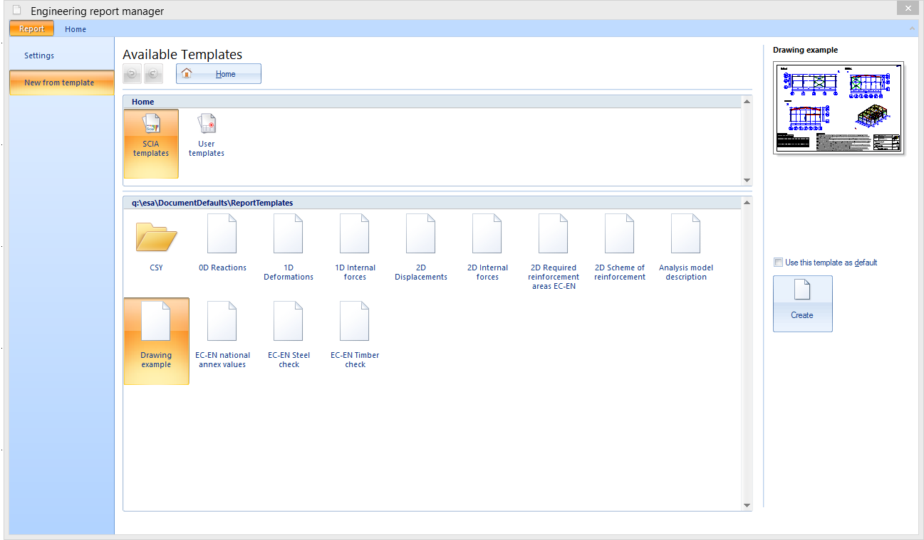 report templates
