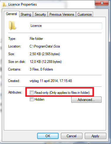 Guide License File Could not store license file to the license folder
