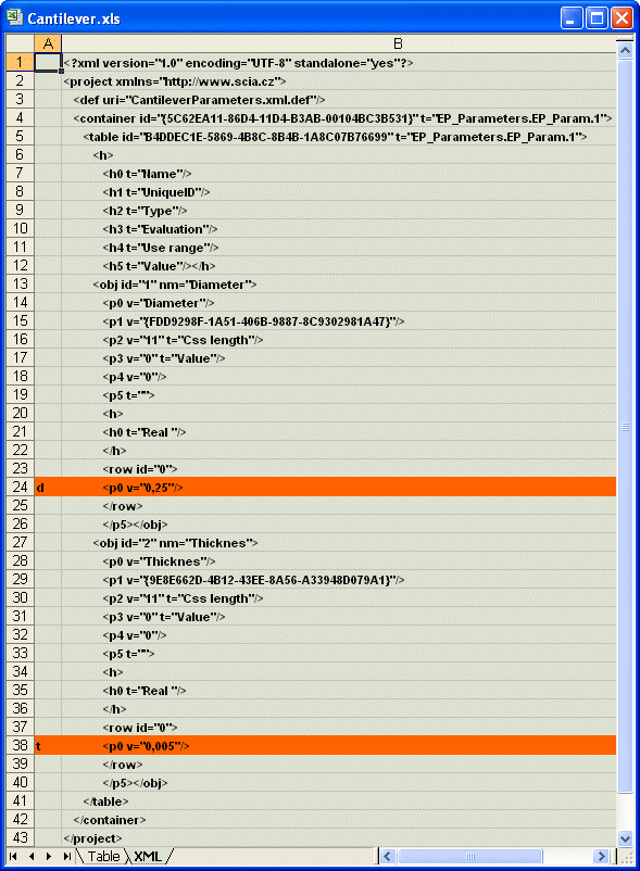XML update example
