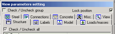 Visual Check Parameters Adjusting the view parameters