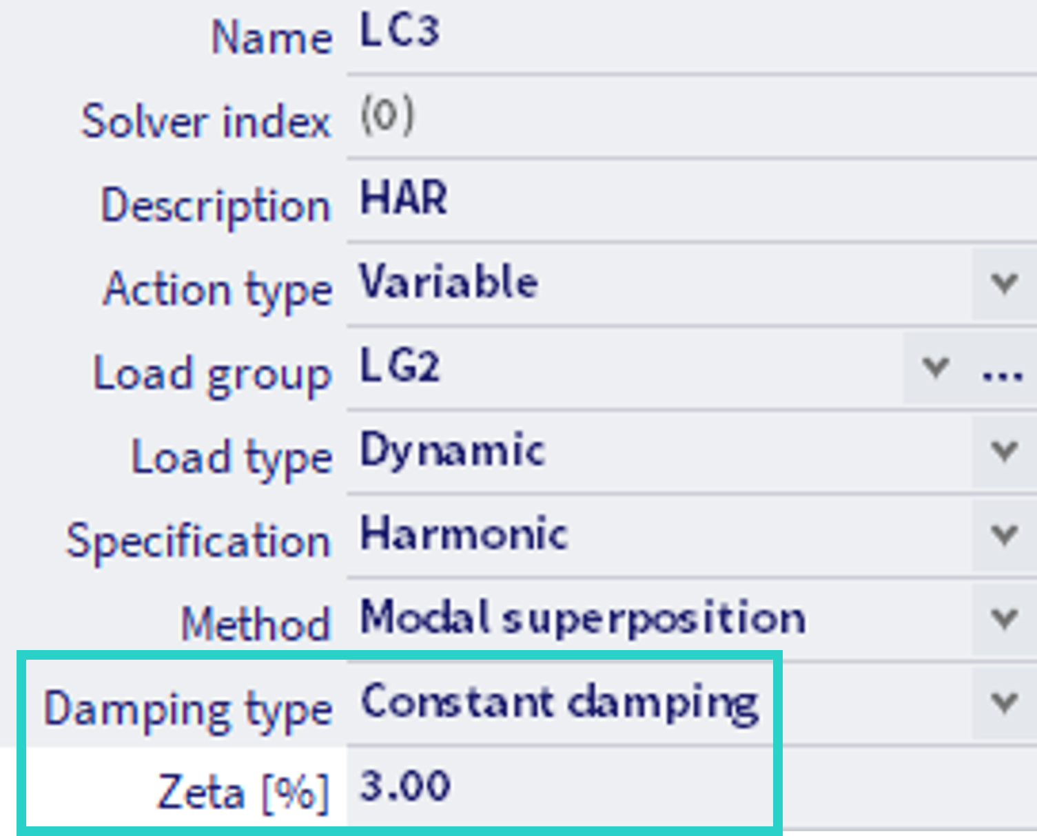 Dynamic load cases
